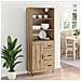 Credenza con cassetto Rovere artigianale 69,5 x 34 x 180 cm - Foto miniatura 4
