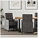 Sedie da Pranzo con Ruote con ruote 2 pcs Nero 57 x 67 x 98 cm - Foto miniatura 2