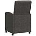 Sedie da Pranzo con Ruote con ruote 2 pcs Nero 57 x 67 x 98 cm - Foto miniatura 6