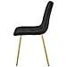 Sedia TYRA - Elegante design rivestito in velluto nero con gambe dorate - Foto miniatura 4