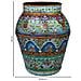 Vaso In Metallo Dipinto A Mano 40x40x57h Cm - Foto miniatura 3