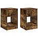 Tavolino 2 pcs Rovere fumé 30,5 x 30 x 45 cm Legno multistrato - Foto miniatura 1