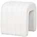 Pouf Colma In Bouclé Bianco Forma Arcata 42x41x36 Cm - Foto miniatura 3