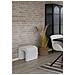 Pouf Colma In Bouclé Bianco Forma Arcata 42x41x36 Cm - Foto miniatura 5