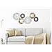 Pannello Decorativo Da Parete Gloty B Con Sei Specchi Tondi In Ferro Oro, Argento E Nero 104x45 Cm - Foto miniatura 5