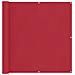 Schermo da balcone Rosso 110 x 200 cm Tessuto Oxford - Foto miniatura 1
