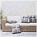 Cuscino da Esterno 4 pcs Grigio a quadri 60 x 60 cm Tessuto - Foto miniatura 2