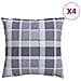Cuscino da Esterno 4 pcs Grigio a quadri 60 x 60 cm Tessuto - Foto miniatura 3