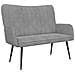 Sofa a Due Posti Grigio chiaro 115 x 61 x 87 cm Velluto - Foto miniatura 1