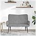 Sofa a Due Posti Grigio chiaro 115 x 61 x 87 cm Velluto - Foto miniatura 3