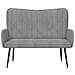 Sofa a Due Posti Grigio chiaro 115 x 61 x 87 cm Velluto - Foto miniatura 4