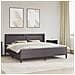 Struttura letto con materasso Grigio 200 x 200 cm Similpelle - Foto miniatura 2