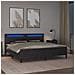 Struttura letto con materasso Grigio 200 x 200 cm Similpelle - Foto miniatura 4