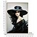 Dipinto Su Tela Dori A Dama Con Cappello Nero, 62x92 Cm - Foto miniatura 7