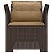 Poltrona a 1 Posto con Cuscini Aspetto Rattan PP Marrone - Foto miniatura 3