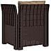 Poltrona a 1 Posto con Cuscini Aspetto Rattan PP Marrone - Foto miniatura 4
