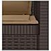 Poltrona a 1 Posto con Cuscini Aspetto Rattan PP Marrone - Foto miniatura 6