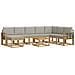 Set di divani da esterno 9 pcs Bianco e Grigio Chiaro - Foto miniatura 1
