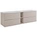 Mobile sottolavabo Kaschmir 100 cm, Piano in finitura marmo bianco, 2 cassetti, Sospeso, MDFMobilecon 1 anta, MODERNO - Foto miniatura 1