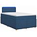 Letto box spring con materasso Blu 120 x 190 cm Tessuto - Foto miniatura 1