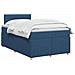 Letto box spring con materasso Blu 120 x 190 cm Tessuto - Foto miniatura 3