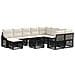 Set Divano da Giardino 11 pz Nero polyrattan - Foto miniatura 1