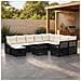 Set Divano da Giardino 11 pz Nero polyrattan - Foto miniatura 6