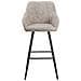 Coppia Di Sgabelli In Tessuto Beige Darien - Foto miniatura 9