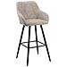 Coppia Di Sgabelli In Tessuto Beige Darien - Foto miniatura 10