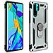 Cover Huawei P30 Pro Bi-materia Rigida Morbida Anello Magnetico Stand Argento - Foto miniatura 1