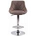 2X Sgabelli Design Lazio in Tessuto - Sedie Cucina Girevoli e Regolabili (83-104 cm) con Poggiapiedi I Sgabelli Bar Imbottiti (2 Pezzi) Tortora - Foto miniatura 2