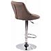 2X Sgabelli Design Lazio in Tessuto - Sedie Cucina Girevoli e Regolabili (83-104 cm) con Poggiapiedi I Sgabelli Bar Imbottiti (2 Pezzi) Tortora - Foto miniatura 4