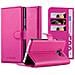 Custodia Compatibile Con Samsung Galaxy Note 5 In Rosa Vivo - Coperchio Protettiva Con Chiusura Magnetica, Funzione Stand E Tasca Per Le Carte - Foto miniatura 1