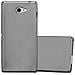 Custodia Compatibile Con Sony Xperia M2 / M2 Aqua In Grigio Metallico - Coperchio Protettivo In Silicone Tpu Flessibile - Foto miniatura 4