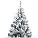 Albero di Natale Artificiale con Neve Fioccata Verde 240 cm PVC - Foto miniatura 5