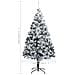 Albero di Natale Artificiale con Neve Fioccata Verde 240 cm PVC - Foto miniatura 7