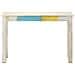 Tavolo Consolle Bianco 115x35x77 Cm In Legno Di Mango Grezzo - Foto miniatura 2
