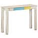 Tavolo Consolle Bianco 115x35x77 Cm In Legno Di Mango Grezzo - Foto miniatura 10