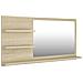 Specchio da Bagno Rovere Sonoma 90x10,5x45 cm Legno Multistrato - Foto miniatura 2