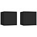 Comodini Neri 2 pz 30,5x30x30 cm in Truciolato - Foto miniatura 1