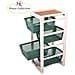 Carrello Woody 38x32x82h Legno Chiaro - Foto miniatura 1
