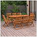 Set da Pranzo da Giardino 9pz 180x90x75cm Legno Massello Acacia - Foto miniatura 1