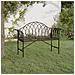 Panca da Giardino a 2 Posti 128 cm Nera in Acciaio - Foto miniatura 1