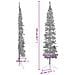 Albero Natale Artificiale Sottile A Metà Supporto Argento 210cm - Foto miniatura 8