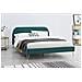 Phoenix Struttura Letto In Velluto Verde E Ottone 160x200 Cm - Foto miniatura 2