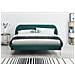 Phoenix Struttura Letto In Velluto Verde E Ottone 160x200 Cm - Foto miniatura 4