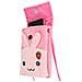Pochette Tracolla Per Smartphone Tessuto Design Coniglietta Rosa - Foto miniatura 3