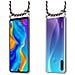 Catena Di Telefoni Cellulari Compatibile Con Huawei P30 Lite In Blu Scuro Giallo - Coperchio Protettivo In Silicone Con Anelli D'argento, Cinturino In Corda E Custodia Staccabile - Foto miniatura 8