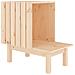 Casetta per Gatti 60x36x60 cm in Legno Massello di Pino - Foto miniatura 3