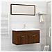 Set Mobili Da Bagno 2 Pz Rovere Marrone In Legno Multistrato - Foto miniatura 6